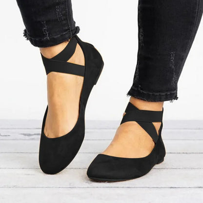 Phoebe | Women’s Spring Cross-Strap Ballet Flats