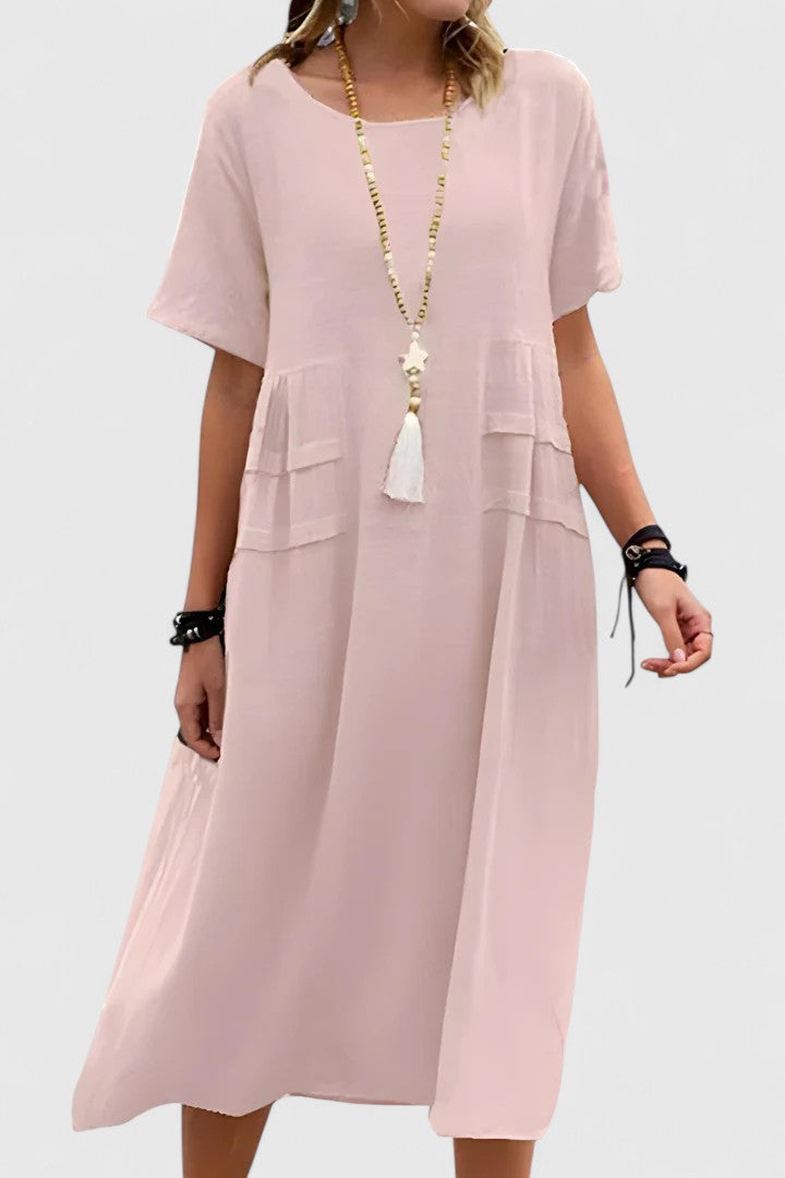 Sonnet | Women’s Elegant Short Sleeve Midi Dress