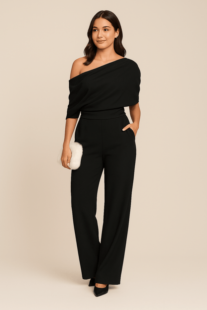 Elowyn | Women’s Chic One Shoulder Spring Jumpsuit
