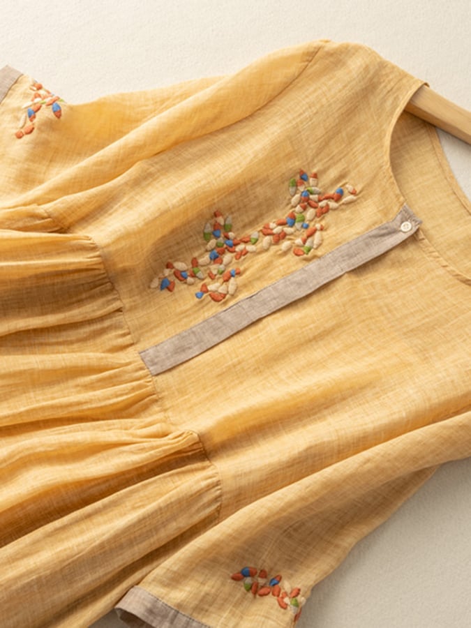 Zaylani | Women’s Summer Embroidered Ethnic Midi Dress