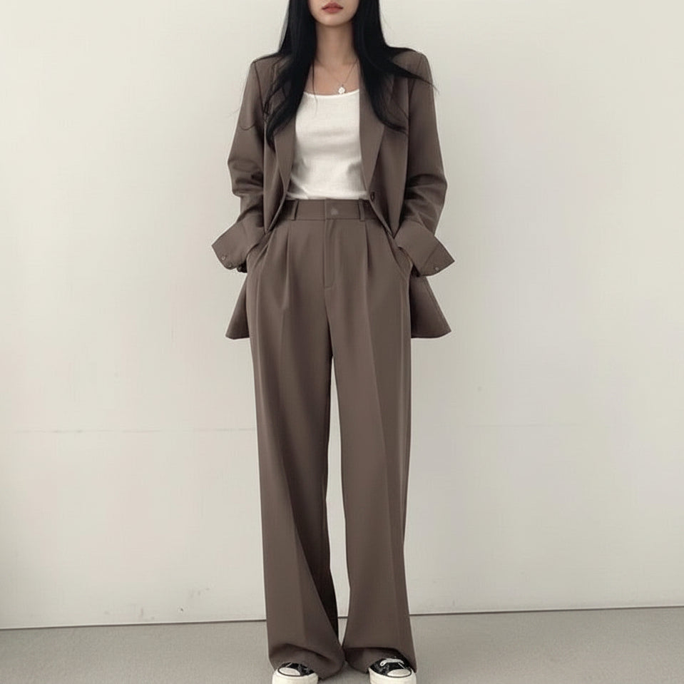 Khaye | Women’s Tailored Suit Set with Long Blazer