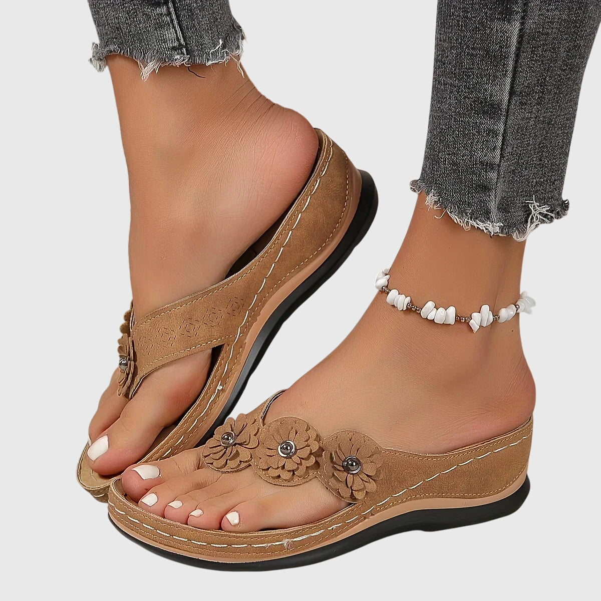 Delphina | Women’s Orthopedic Wedge Flip Flops