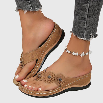 Delphina | Women’s Orthopedic Wedge Flip Flops