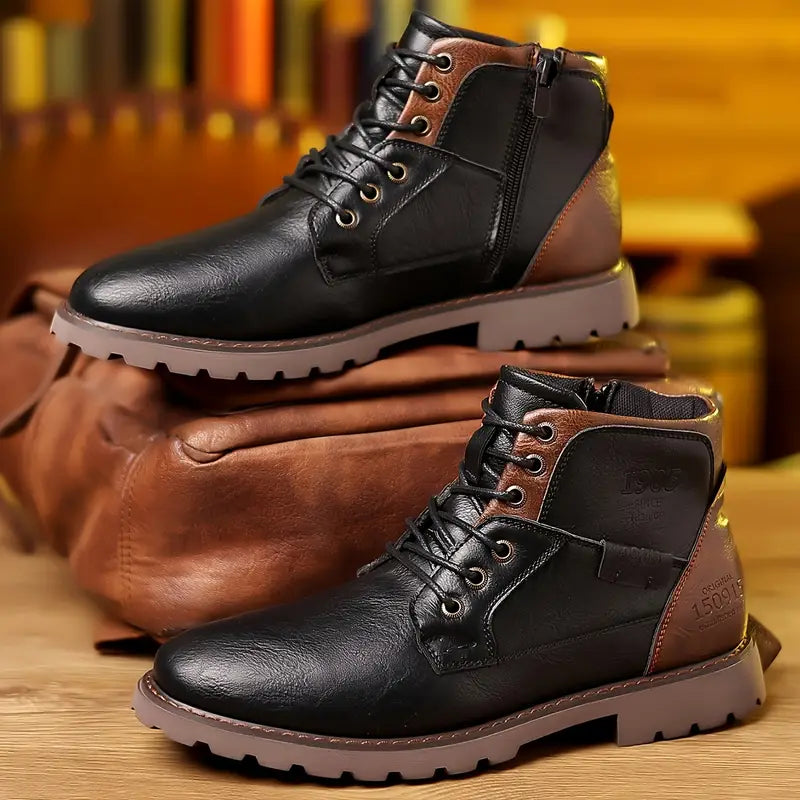 Clark | Men’s Leather Zipper Boots for Everyday Comfort & Smart Casual Wear