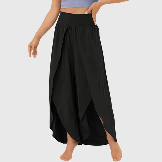 Solene | Women’s Boho Wide Leg Split Hem Pants