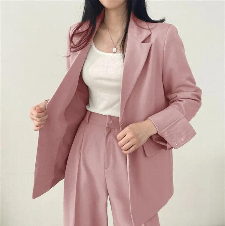 Khaye | Women’s Tailored Suit Set with Long Blazer