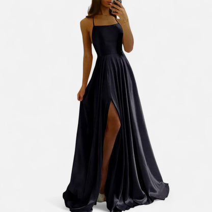 Soraya | Women’s Modern Fit Satin Slit Maxi Dress