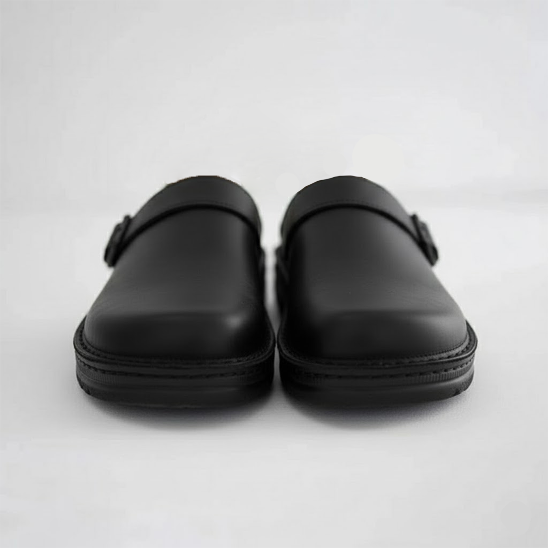 Wyatt | Men’s Orthopedic Leather Slip-On Clogs with Cushioned Support