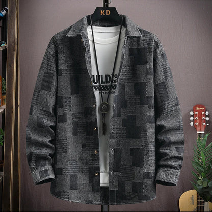 Preston | Men’s Patterned Denim Cadigan