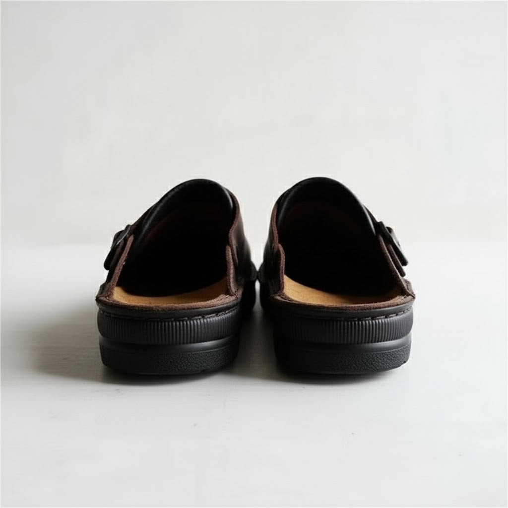 Wyatt | Men’s Orthopedic Leather Slip-On Clogs with Cushioned Support