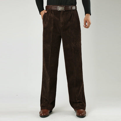 Anton | Men’s Casual High Waist Pleated Trousers