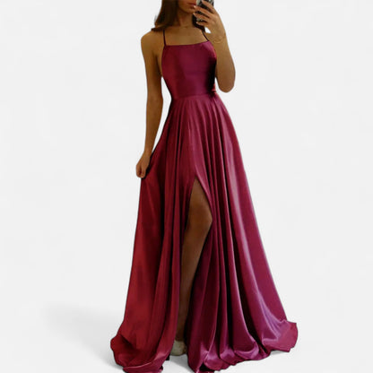 Soraya | Women’s Modern Fit Satin Slit Maxi Dress