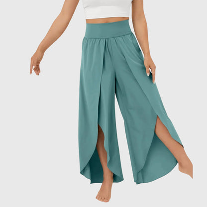 Solene | Women’s Boho Wide Leg Split Hem Pants