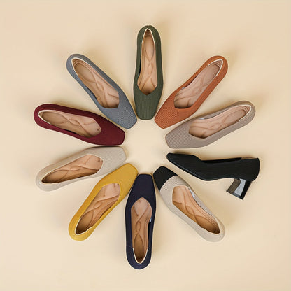 Monroe | Women’s Textured Block Heel Pumps