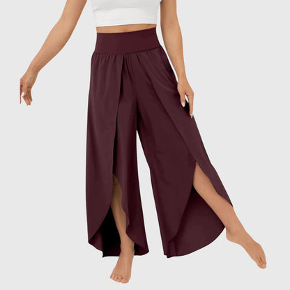 Solene | Women’s Boho Wide Leg Split Hem Pants