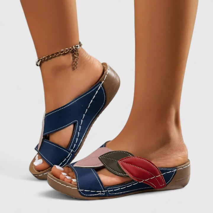 Jolie | Women’s Orthopedic Colorblock Slide Sandals