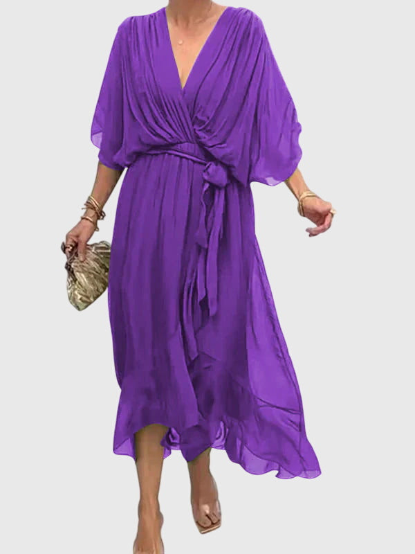 Cambria | Women’s Elegant Tie Waist Maxi Dress
