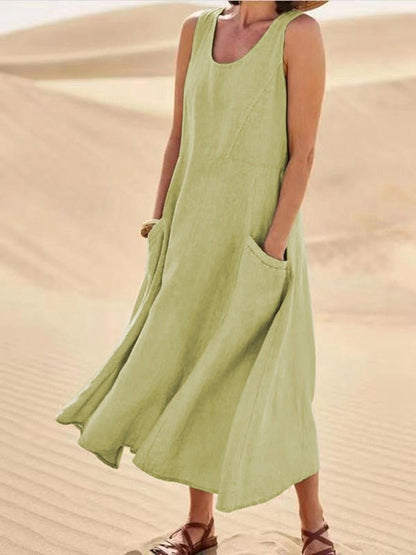Morgan | Women’s Sleeveless Pocket Maxi Casual Dress