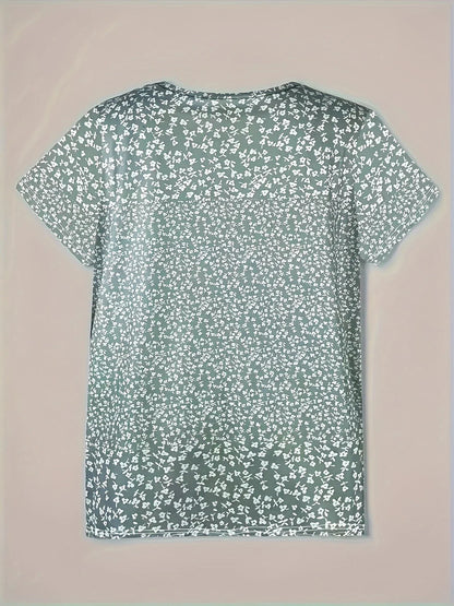 Daphne | Women’s Casual Printed Short Sleeve Blouse