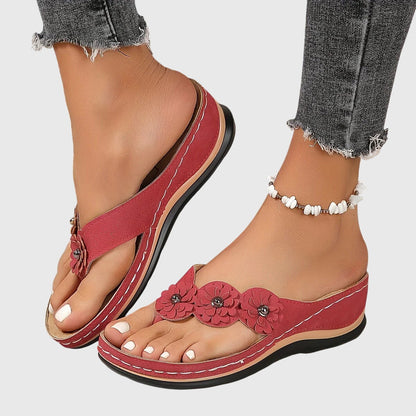 Delphina | Women’s Orthopedic Wedge Flip Flops