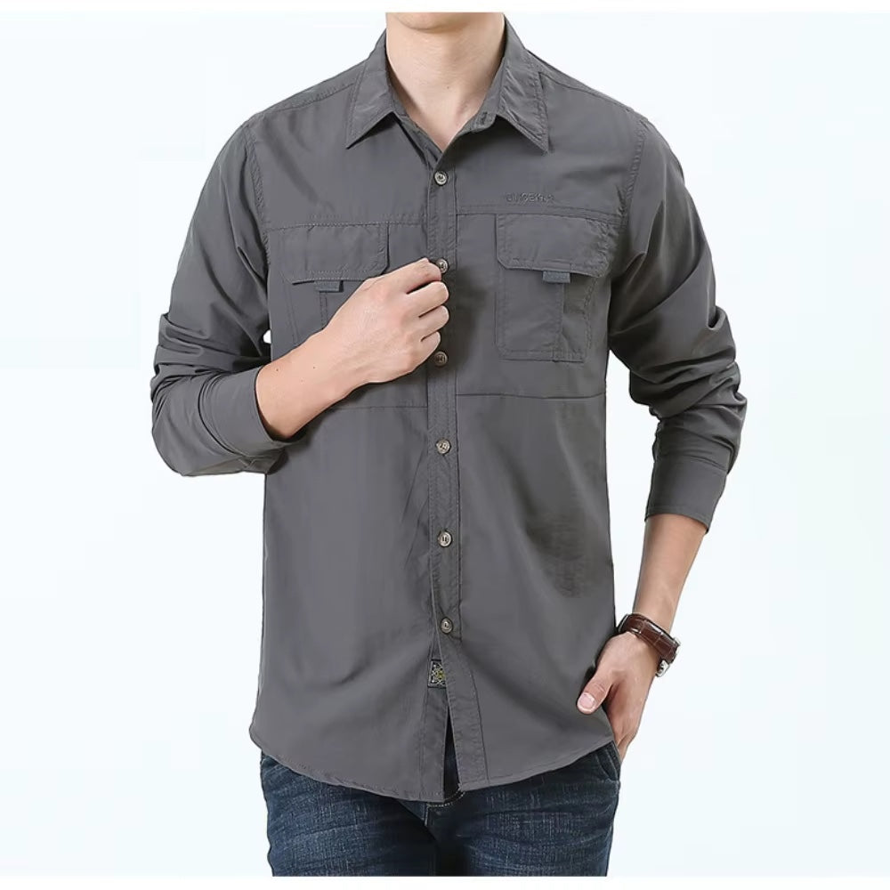 Graham | Men’s Summer Button-Up Shirt with Utility Pockets