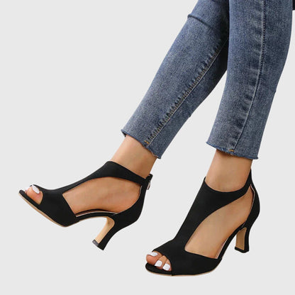 Avelora | Women’s Spring Cutout Open Toe Heels