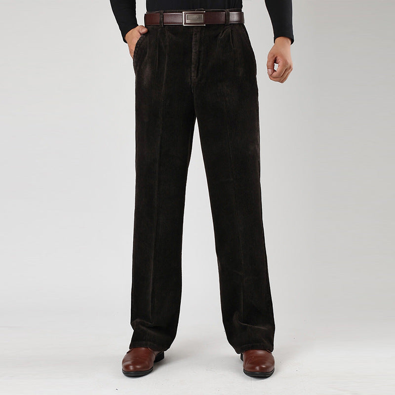 Anton | Men’s Casual High Waist Pleated Trousers
