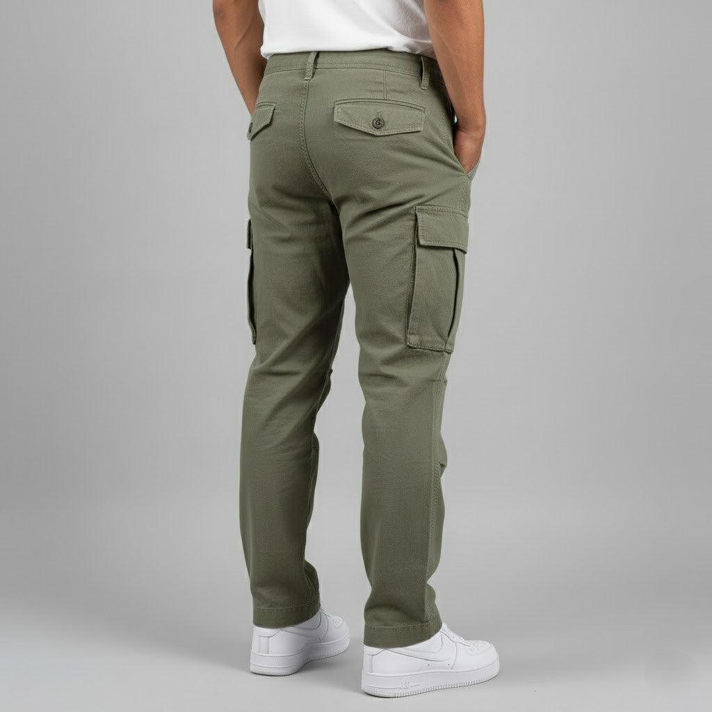 Percival | Men’s Relaxed Fit Cargo Trousers with Side Pockets