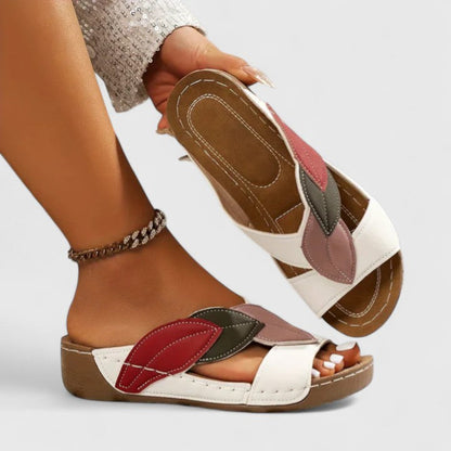 Jolie | Women’s Orthopedic Colorblock Slide Sandals