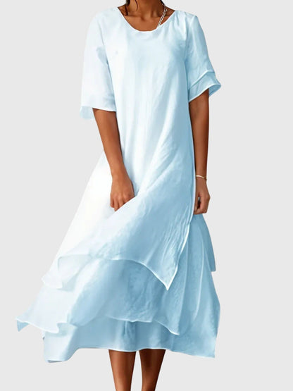 Rae | Women’s Elegant Layered Midi Dress