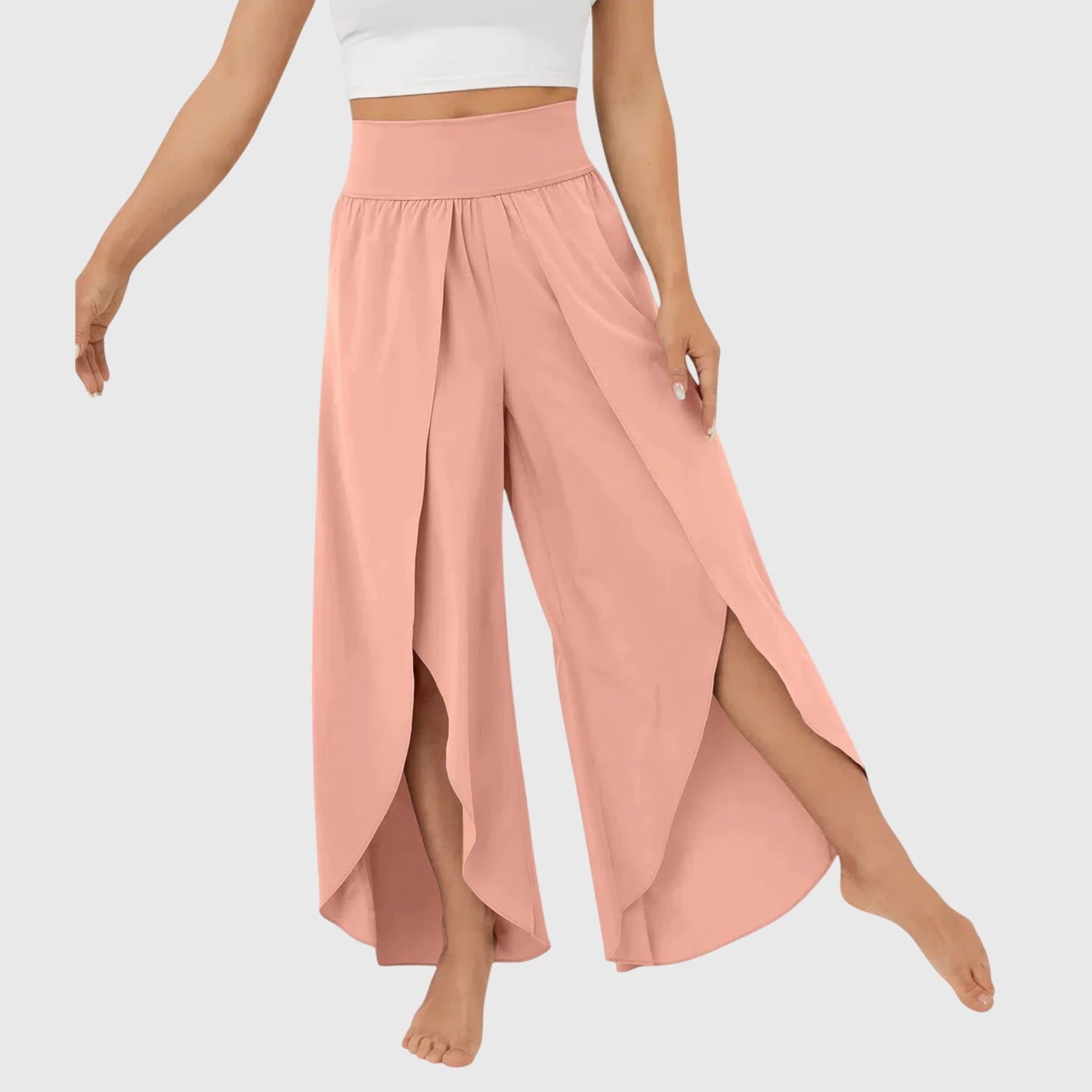 Solene | Women’s Boho Wide Leg Split Hem Pants