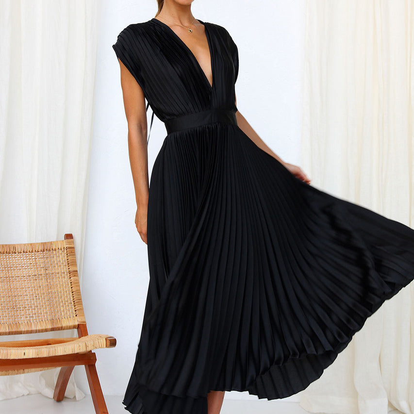 Vivienne | Women’s Elegant Sleeveless V-Neck Dress