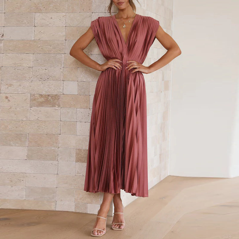 Vivienne | Women’s Elegant Sleeveless V-Neck Dress
