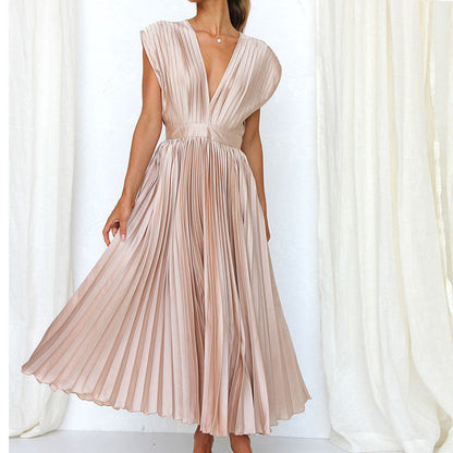 Vivienne | Women’s Elegant Sleeveless V-Neck Dress