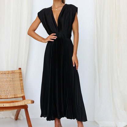 Vivienne | Women’s Elegant Sleeveless V-Neck Dress