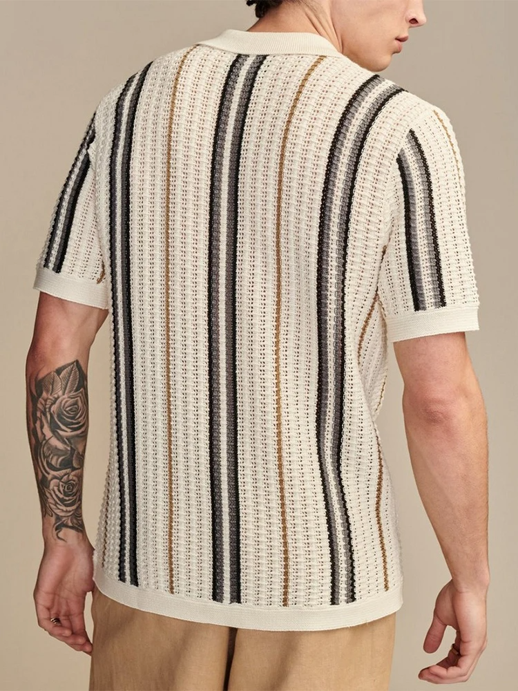 Lorenzo | Men’s Knit Button-Up Shirt