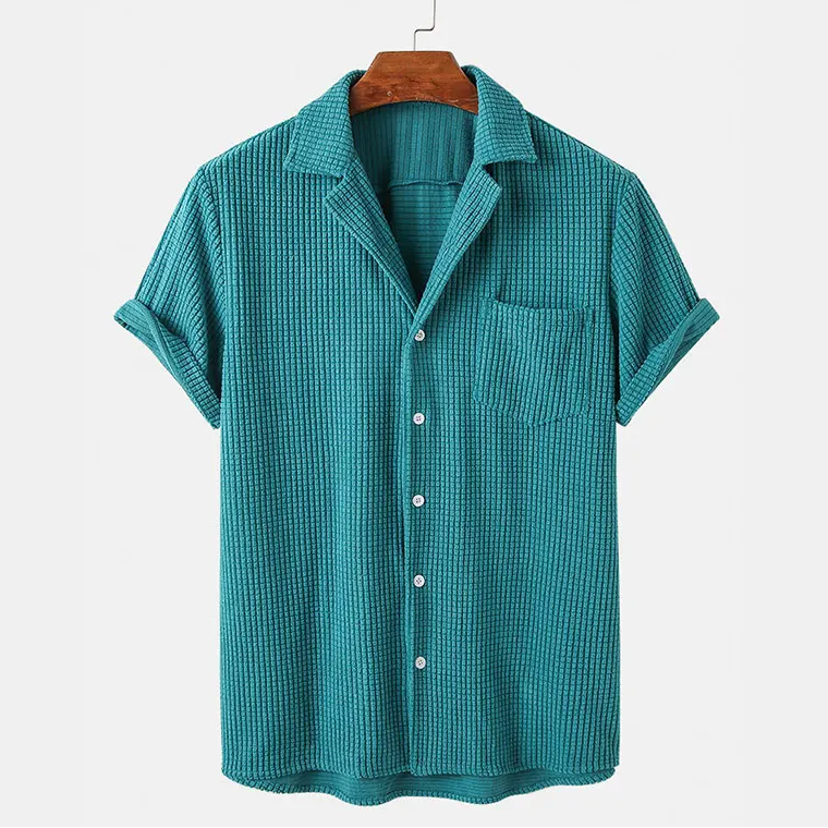 Grant | Men’s Waffle Knit Button-Up Shirt