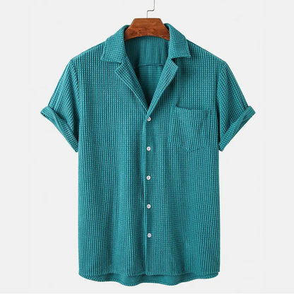 Grant | Men’s Waffle Knit Button-Up Shirt