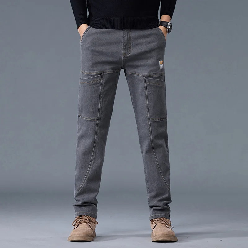 Caleb | Men’s Denim Utility Pants with Reinforced Panels