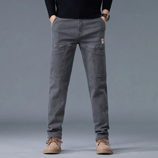Caleb | Men’s Denim Utility Pants with Reinforced Panels