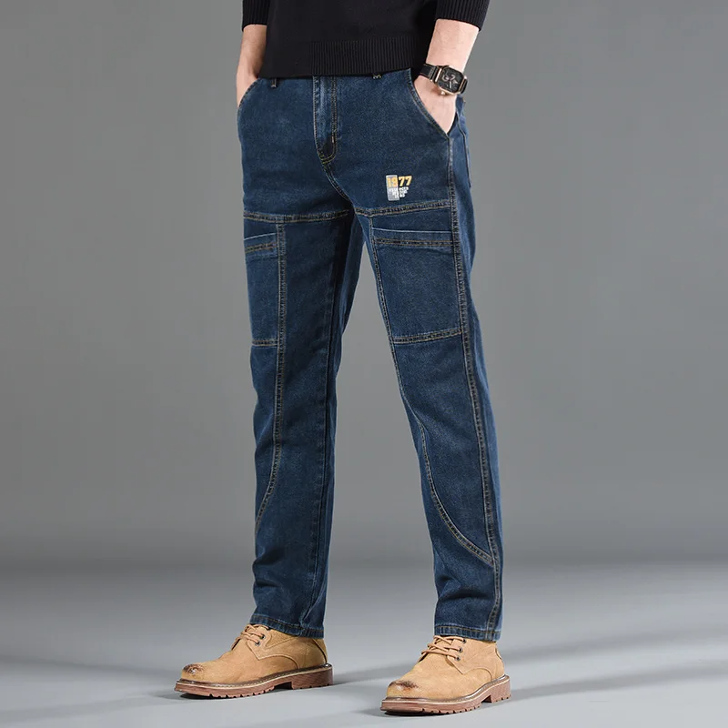 Caleb | Men’s Denim Utility Pants with Reinforced Panels