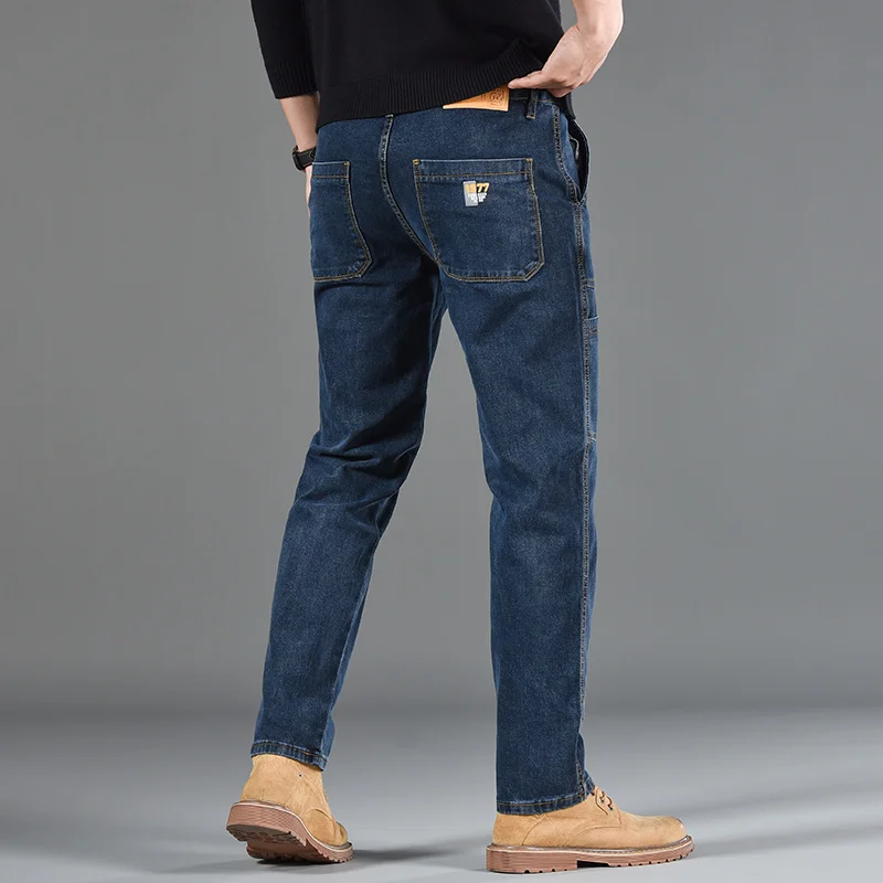 Caleb | Men’s Denim Utility Pants with Reinforced Panels