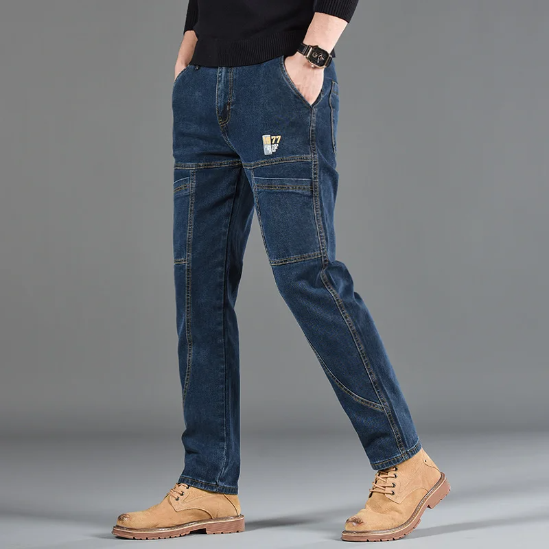 Caleb | Men’s Denim Utility Pants with Reinforced Panels