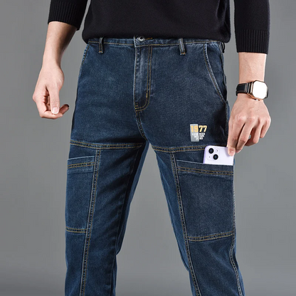 Caleb | Men’s Denim Utility Pants with Reinforced Panels