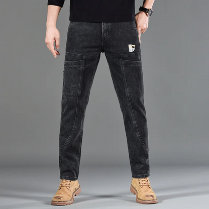Caleb | Men’s Denim Utility Pants with Reinforced Panels