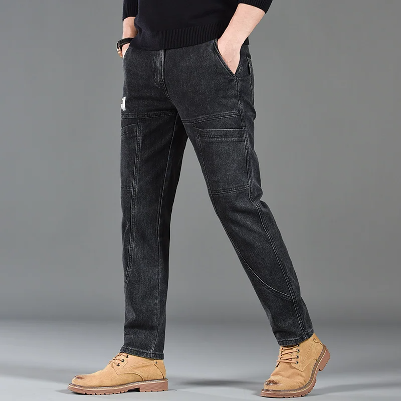 Caleb | Men’s Denim Utility Pants with Reinforced Panels