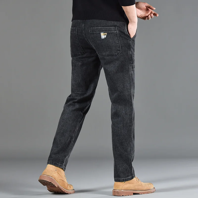 Caleb | Men’s Denim Utility Pants with Reinforced Panels