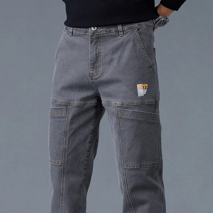 Caleb | Men’s Denim Utility Pants with Reinforced Panels
