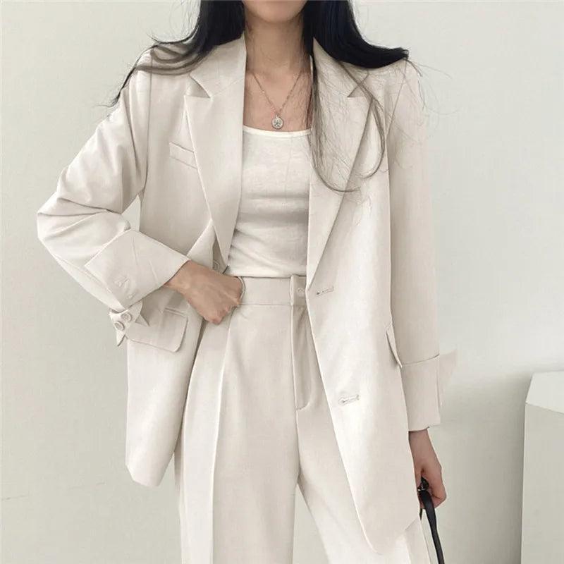 Khaye | Women’s Tailored Suit Set with Long Blazer