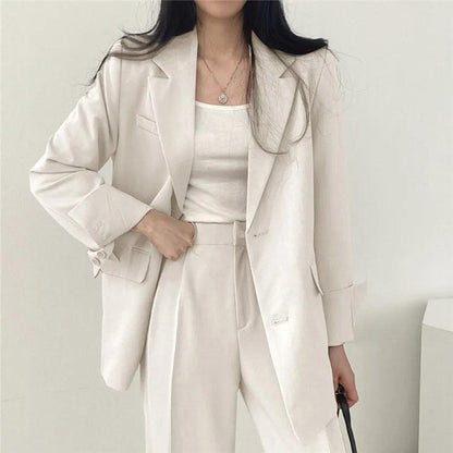 Khaye | Women’s Tailored Suit Set with Long Blazer